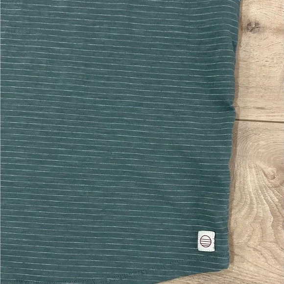 ✨NWOT✨ Marine Layer Teal Striped Short Sleeve Tee - Picture 3 of 5